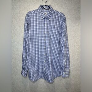 Peter Millar Plaid Button Down Shirt Business Casual Golf Size L